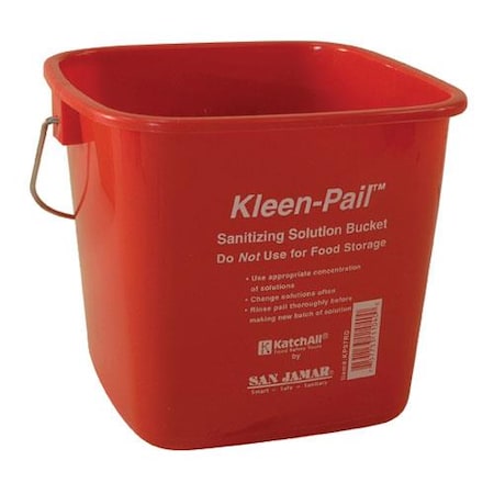 San Jamar 3 qt Kleen-Pail® Red Sanitizer Bucket KP97RD